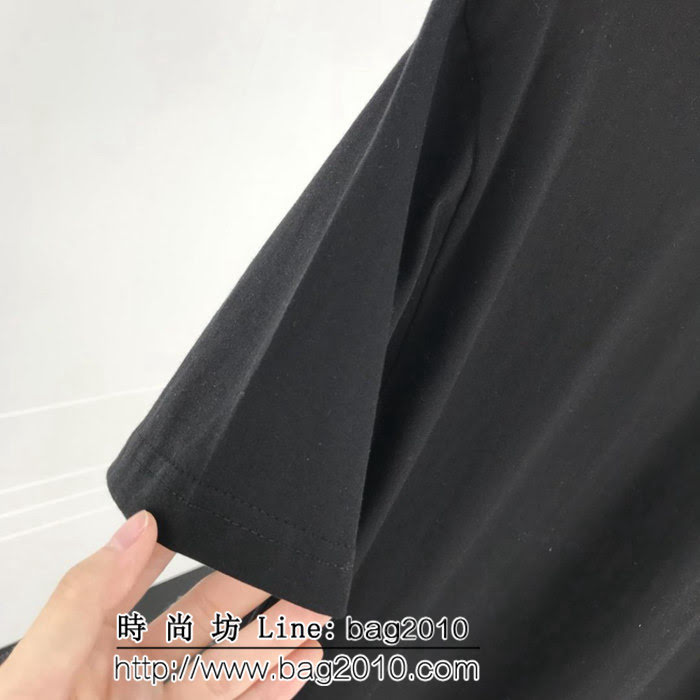 DIOR迪奧 19ss早春新款 限定款 金粉logo系列 純棉黑色短袖 男女同款 ydi1832
